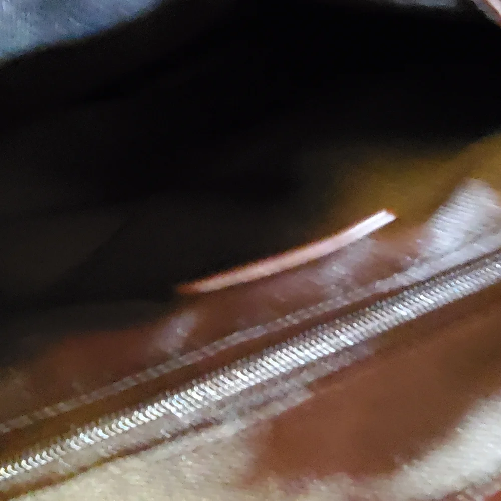 Deep Purple Ostrich Shoulder Bag,chain Strap. - Picture 8 of 10